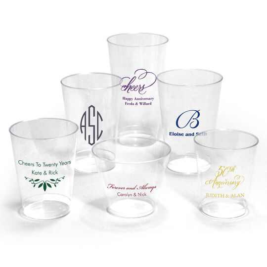 Design Your Own Anniversary Clear Plastic Cups